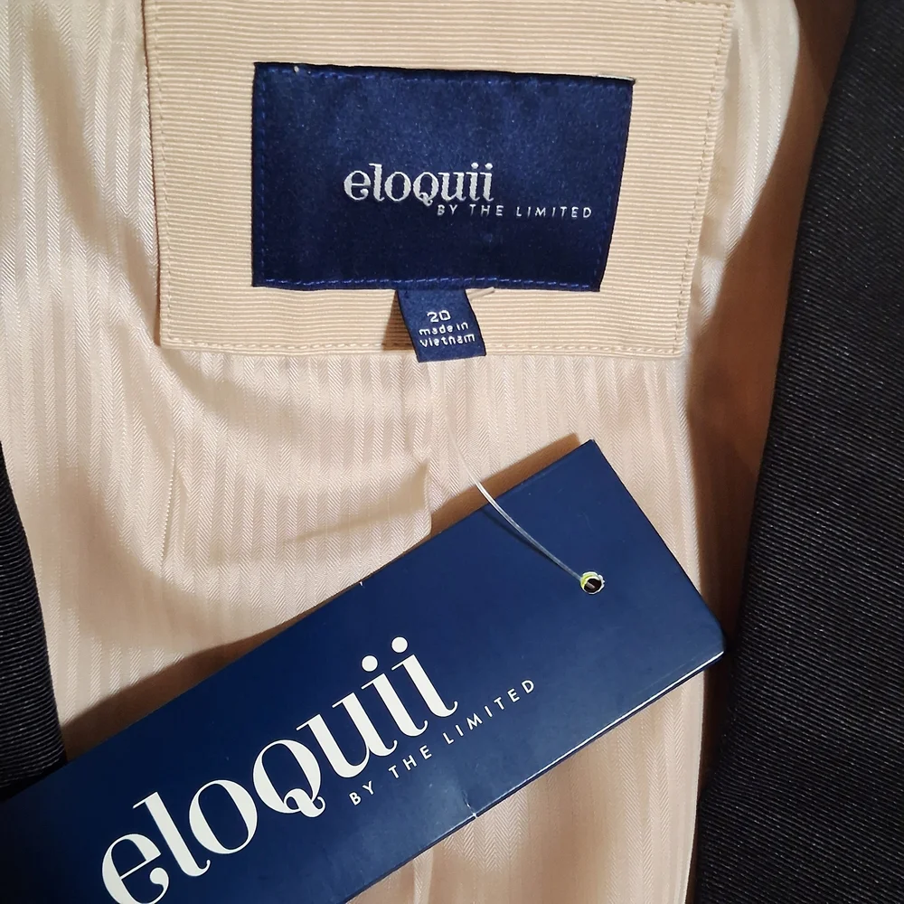 Eloquii Women's Tan Blazer with Black Trim Plus‎ Size 20 NWT